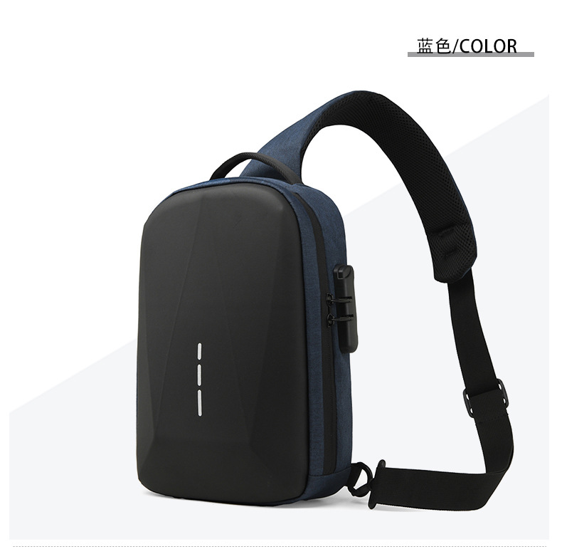 New cross-border chest bag for men, high-end cycling, large-capacity casual chest bag, single-shoulder men's crossbody bag, anti-theft shoulder bag undefined