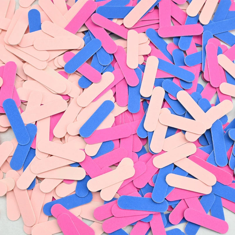 Производитель одноразовых мини-полосок для натирания 5 см, красочная пилочка для ногтей, шлифовальная полоска, полоска для натирания ногтей, маникюрный инструмент