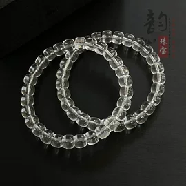 天然白水晶老型桶珠手链怎么选？福字国风DIY款解析