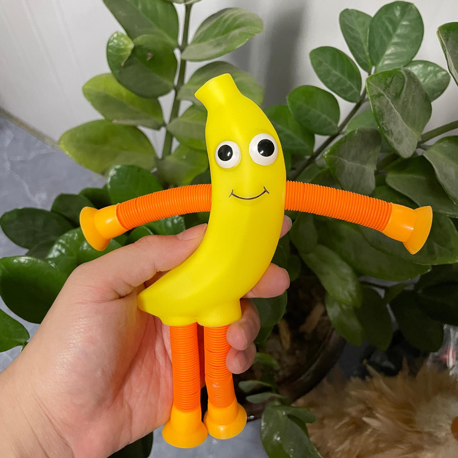 Transfronterizo robot flexible tubo telescópico niño puzzle dibujos animados estirados ventosa interacción padre-hijo creativo juguete descompresión