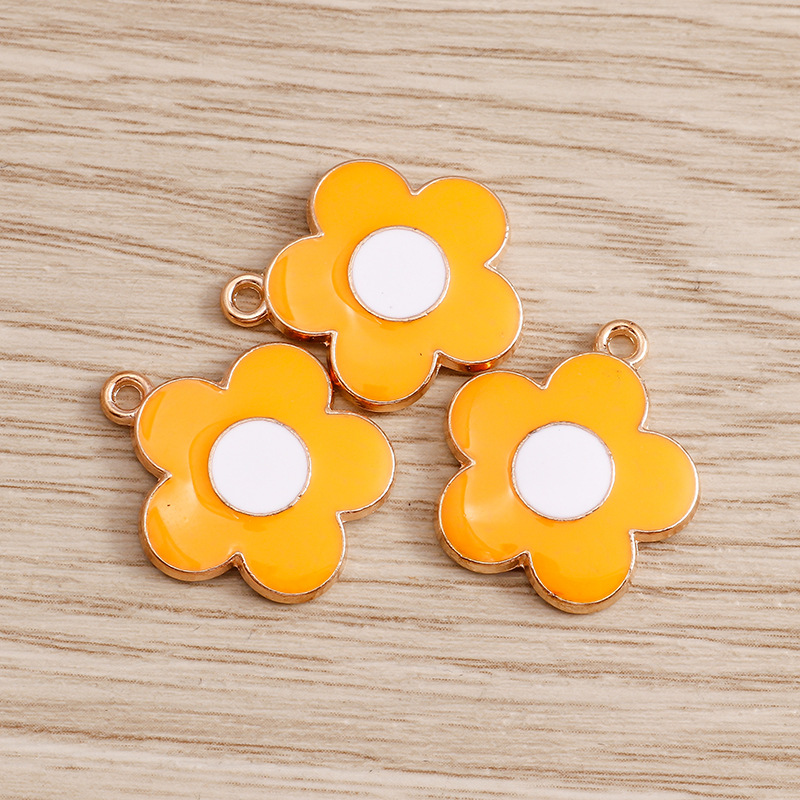 10 PCS/Package Alloy Flower Pendant display picture 3