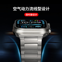適用iwatch蘋果手錶錶帶Apple Watch金屬不鏽鋼磁吸工字型手錶帶
