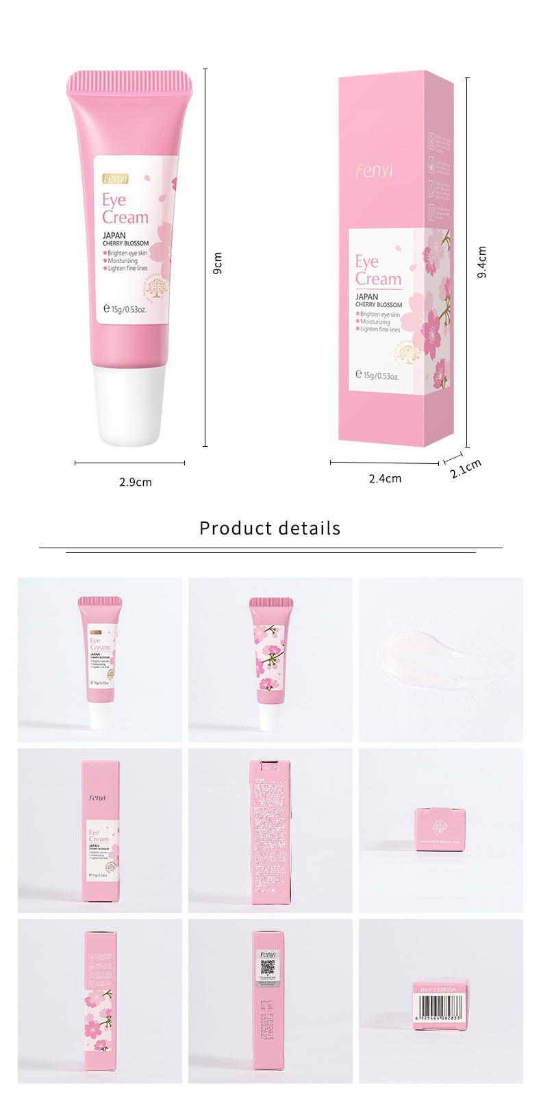 FENYI Cherry Blossom Essence Eye Cream 15g Hydrating, Moisturizing and Nourishing eye care products Cross-border manufacturer wholesale undefined