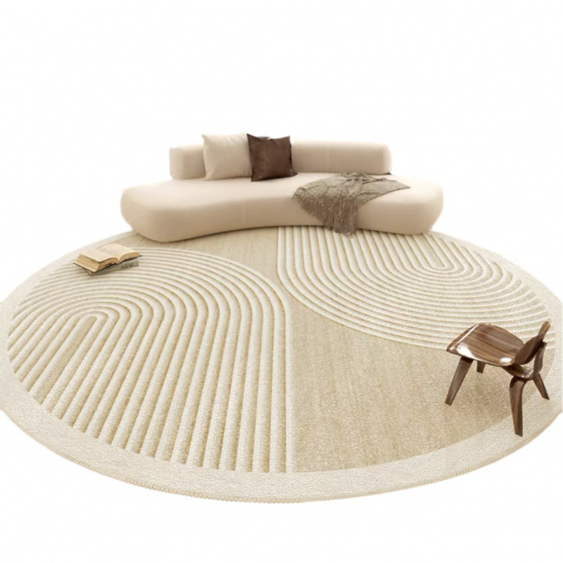 Modern and minimalistic round carpet