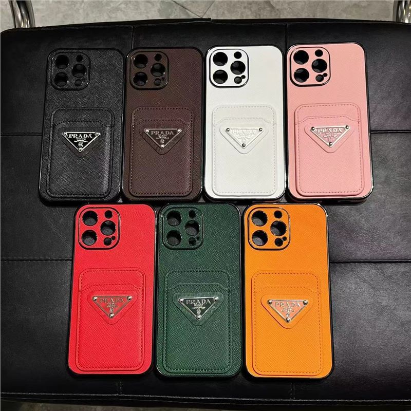 Fashionable Brand Apple 15Promax Card Phone Case Suitable for Iphone17 Luxury Leather 13Pro Protective Cover