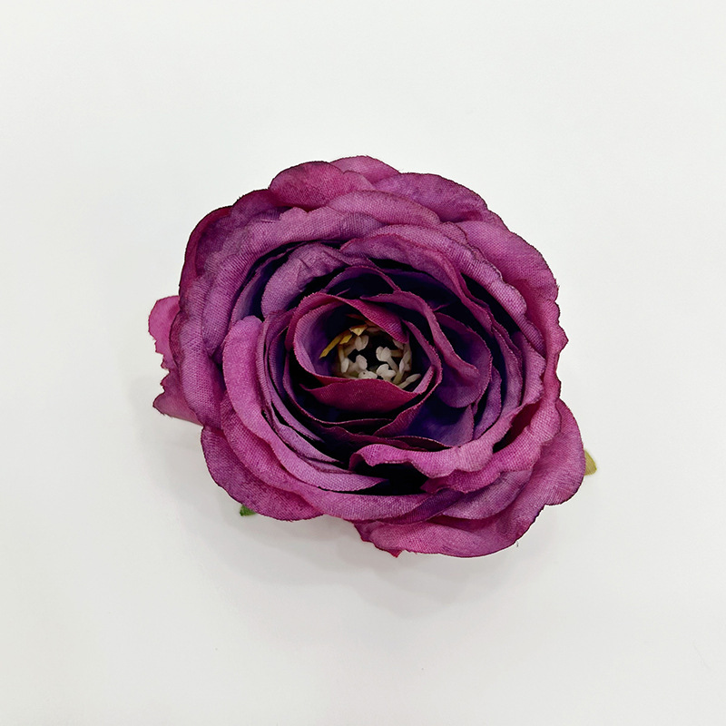 造花、レトロなバラの花頭、シルクフラワー、手作りのヘアピンアクセサリー、外国貿易シルクフラワー、クロスボーダー小さなバラの造花|undefined