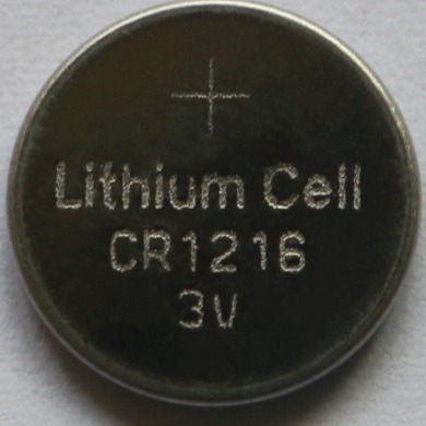现货供应CR1216扣式电池玩具使用小电池CR1216纽扣电池可串联加脚
