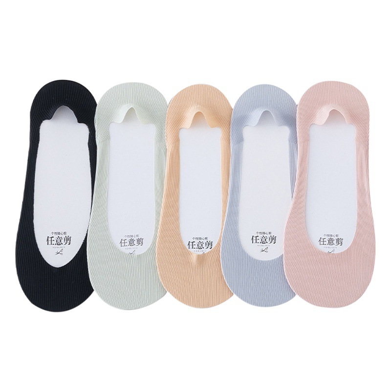 Calcetines invisibles para mujer para primavera y verano, calcetines finos de seda helada, calcetines invisibles de corte bajo, se pueden cortar a cualquier longitud, antideslizantes, no se deslizan, estilo veraniego.