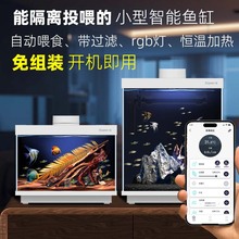 智能鱼缸小型客厅桌面家用过滤一体机生态造景改造水族箱