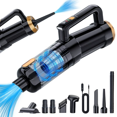 Car-Mounted Small High-Suction Vacuum Cleaner, Portable Dual-Purpose Handheld Car Vacuum Cleaner, Blowing and Suction Integrated