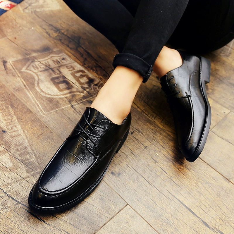 Кожаная обувь, мужская весенне-осенний деловой костюм 2022, мужская обувь, дышащая модная обувь в британском Корейском стиле, Свадебная обувь для жениха для мужчин