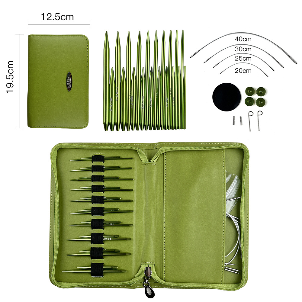 Herramientas de tejido transfronterizas de alúmina desmontable aguja de anillo fino multifuncional 5 + 8 aguja de manga 10 paquetes