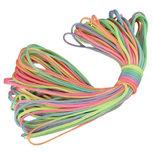 4mm segment-dyed colorful seven-core paracord 4mm gradient polypropylene rope bundled 31 meters/bundle gradient color paracord