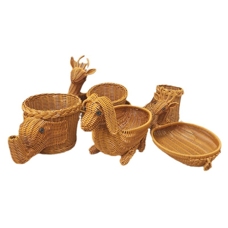 Cesta de pan de estilo creativo de caña Cesta de frutas y verduras Cesta de refrigerios de frutas secas Cesta de bocadillos Cesta de bocadillos Cesta de comida Cesta de platos image 6