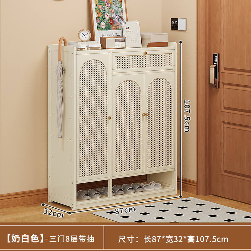 유백색 3도어 8단 서랍