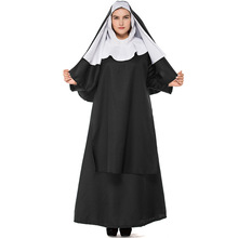 出口分码万圣节服装 cosplay服神父修女角色扮演大码胖人装