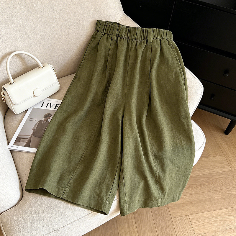 Fashionable, drapey, versatile, casual wide-leg shorts for women, 2026 spring and autumn hot-selling high-waisted slimming loose wide-leg pants Fashionable, drapey, versatile, casual wide-leg shorts for women, 2026 spring and autumn hot-selling high-waisted slimming loose wide-leg pants