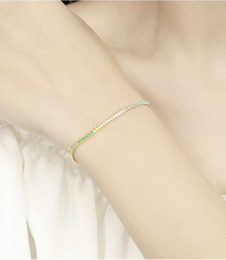 1 Piece Quantity 1 Piece 925 Sterling Silver Geometric Zircon 925 Sterling Silver Bracelets