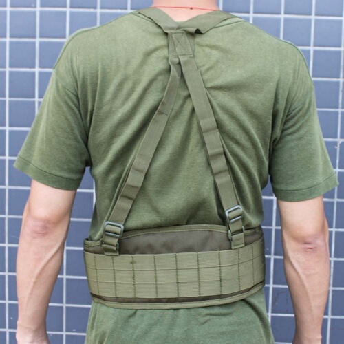Tactical MOLEE multifunctional belt and girdle outdoor training wide belt waist protector military fan camouflage nylon back belt