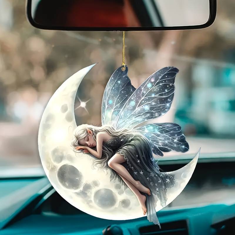 2D creativo nuevo colgante de hadas de la luna acrílico plano transfronterizo accesorios interiores de automóviles decoración de fiesta