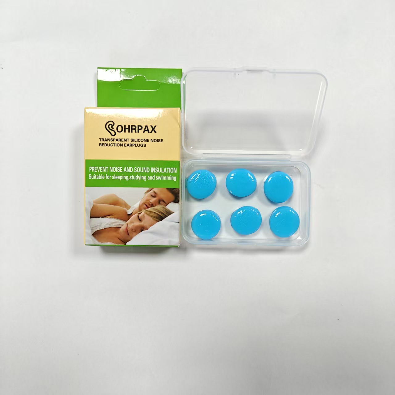 Silicone mud earplugs [type a] blue six pack