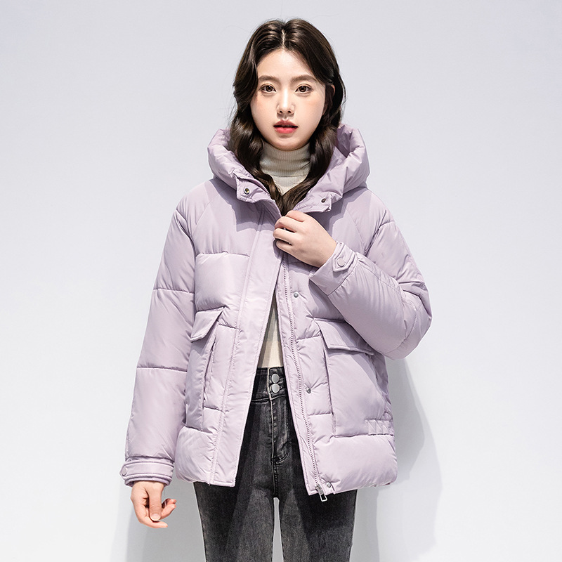 Ropa de invierno de algodón caliente para mujeres 2025 nuevo corto delgado suelto estudiante chaqueta de algodón chaqueta de algodón gruesa