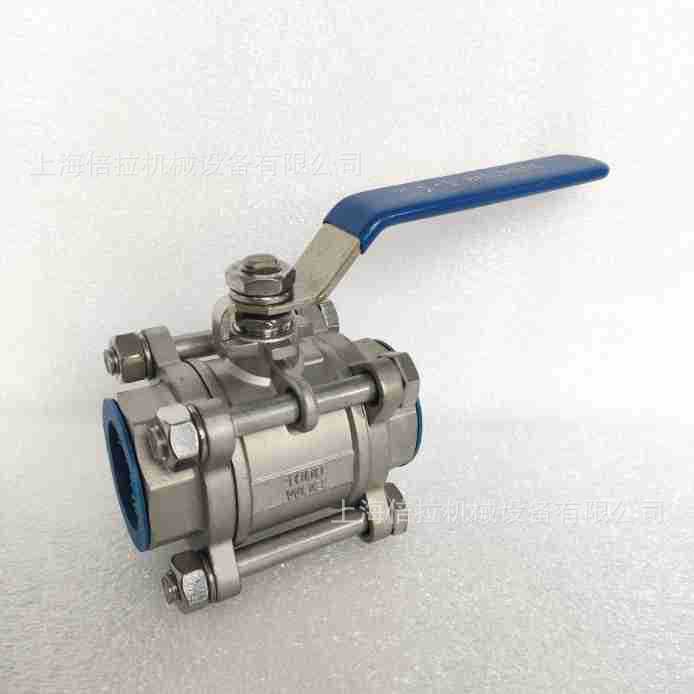 TENHEFLOW直通式不锈钢手动三片式启动器球阀B301M 1