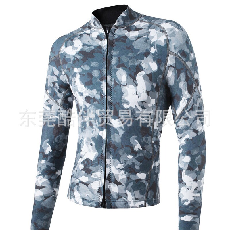 2mm super cool men's surfing jacket split long sleeve snorkeling deep diving warm cold-proof sunscreen diving suit suit 2mm super cool men's surfing jacket split long sleeve snorkeling deep diving warm cold-proof sunscreen diving suit suit