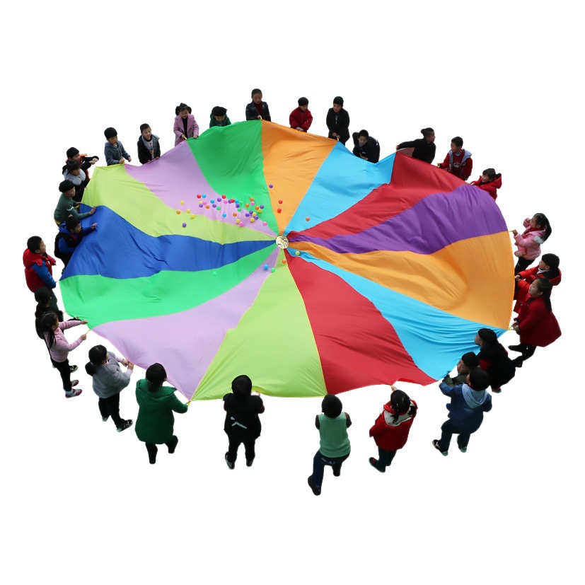 Paraguas arcoíris para jardín de infancia, ideal para actividades sensoriales y exteriores