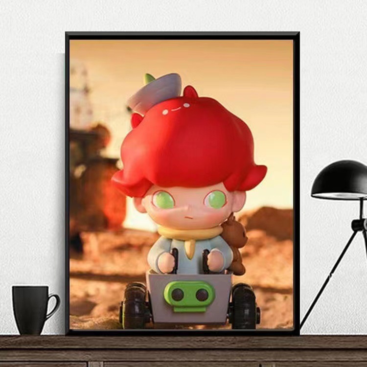 Burbuja mate pintura al óleo digital DIY hecho a mano regalo dibujos animados de dibujos animados hermosa pintura colgante simple