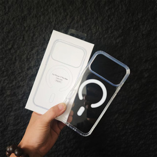 Iphone17 Is Suitable for Apple 16Pro Acrylic Transparent Magnetic Phone Case 15 Cross-Border 17Air Anti-Fall Hot Model