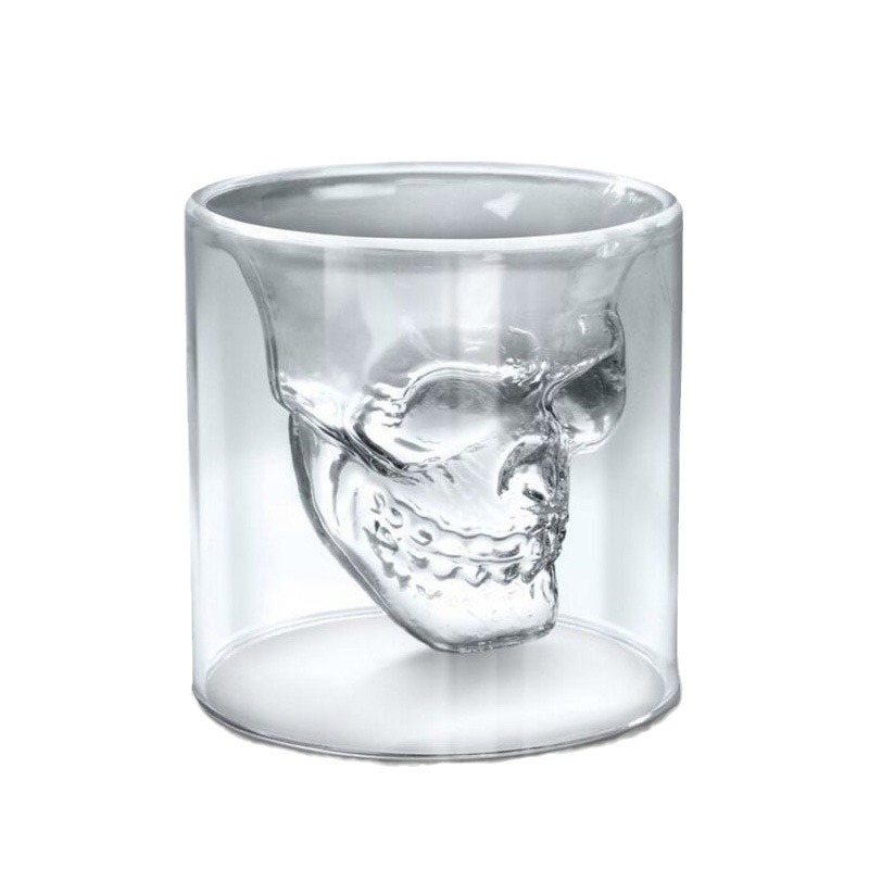 Mxmade creativo cristal cráneo cerveza cráneo taza vino tinto jarra artesanía regalo copa de vino