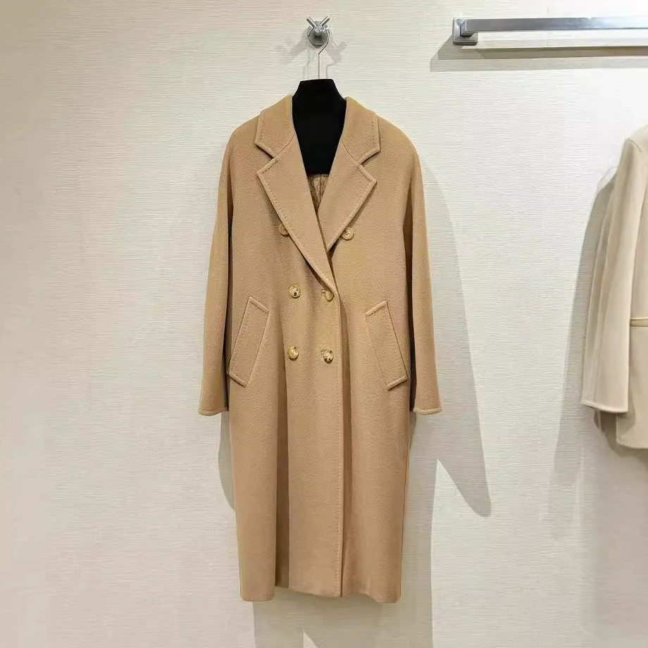 101801 бархатная верхняя одежда из козьей шерсти маме, женская овечья шерсть, максимальная домашняя одежда, оригинальная версия, осенне-зимняя длинная верхняя одежда