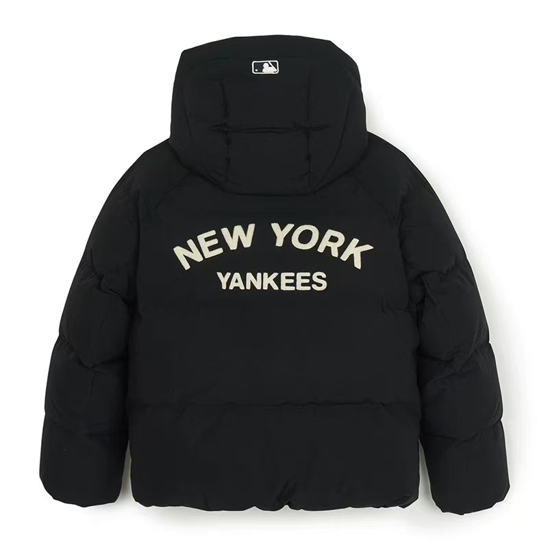 2025秋冬新款MLB男女情侣款后背字母休闲时尚宽松立领羽绒服外套|undefined