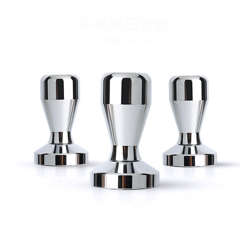 Stainless steel powder press, Italian coffee machine handle, solid coffee powder hammer, 51/53/58mm powder distributor