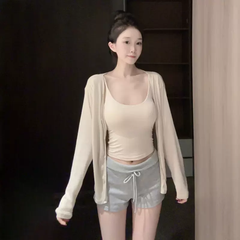 2025夏季防晒开衫女显瘦春夏宽松外搭罩衫早秋长袖针织衫上衣