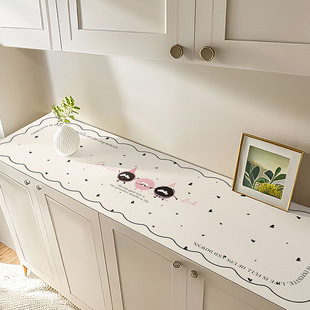 Side cabinet table mat leather waterproof oil-proof dust-proof cover cloth household TV counter top protective pad shoe cabinet dirty pad