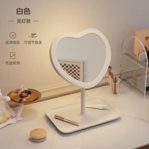 Ledスマート化粧鏡ランプ付き女子寝室化粧台化粧鏡学生寮デスクトップ補光小鏡|undefined