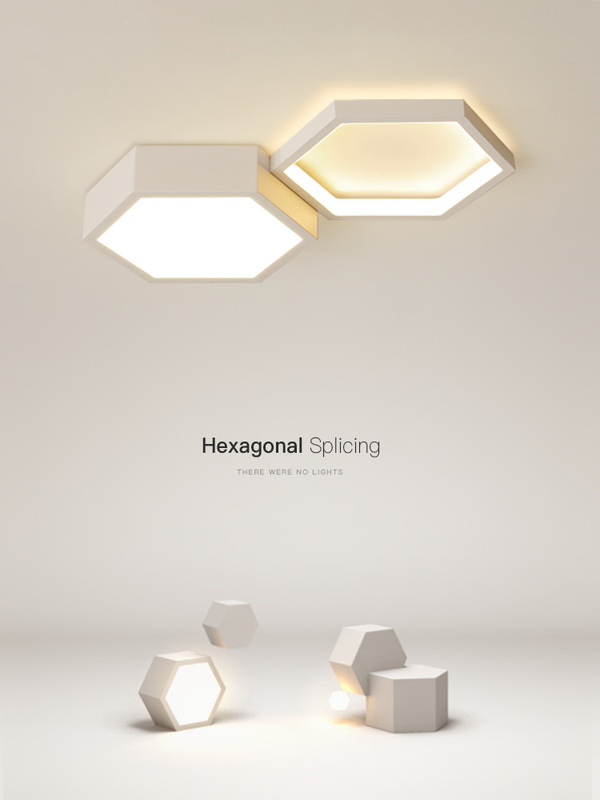 Simple modern led ceiling lamp creative bedroom lamp geometric small living room lamp Nordic restaurant study room lamp