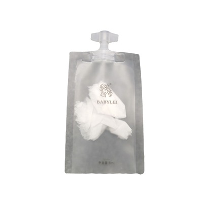 定制 乳液分裝袋現貨5ml磨砂透明小吸嘴袋化妝品旅行便攜分裝袋