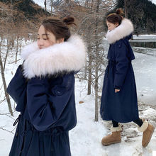 反季派克羽绒服女款中长款冬季外套2025年新款过膝小个子学生