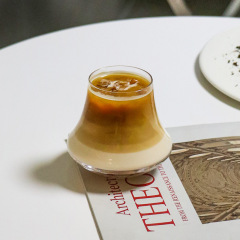 Insネット赤カフェグラス単品コーヒーカップラテカップ氷滴コーヒーカップウイスキーカップ飲料カップ