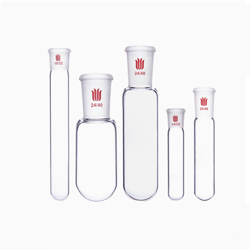 高硼硅玻璃试管比色管磨口磨砂口玻璃平口试管实验用10ml -100ml