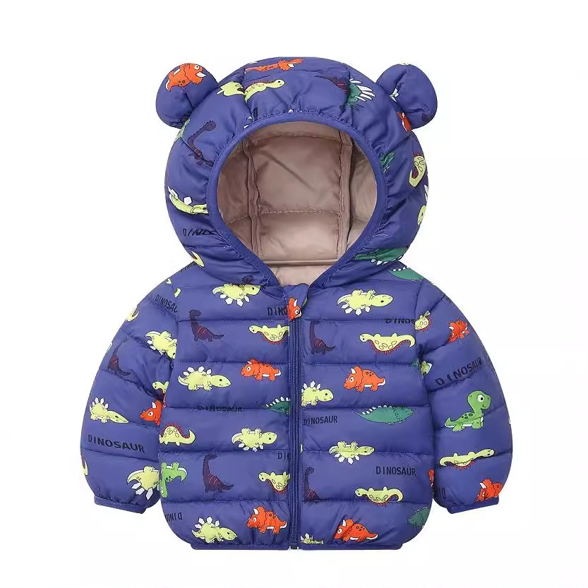 Capa de algodón de pluma para niños, nuevo tipo de chaqueta de algodón con capuchón ligero para niños y niñas, chaqueta de algodón para niños pequeños.