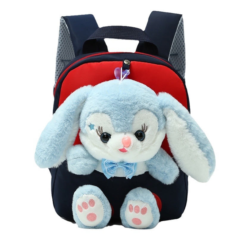 Mochila para niños para 1-6 años de edad nueva muñeca de peluche de dibujos animados mochila desmontable macho y hembra bebé conejo Mochila pequeña