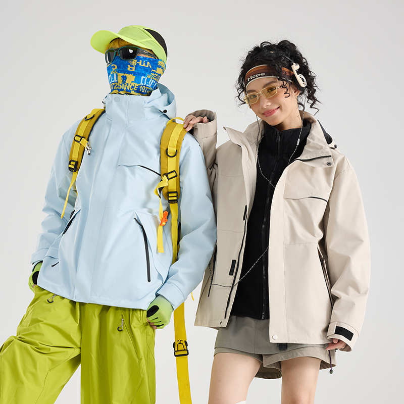 Three-In-One Polar Fleece Liner Jacket for Men, Outdoor Sports Lightweight Jacket, Women's Mountaineering Hiking and Cycling Clothing