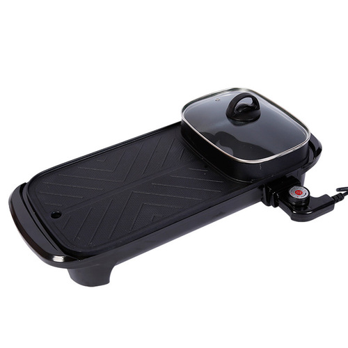 Household Skewer Grill Combo Long Pan Griddle Large Capacity Multifunctional Hot Pot Electric Griddle Small Electric Pan Wholesale