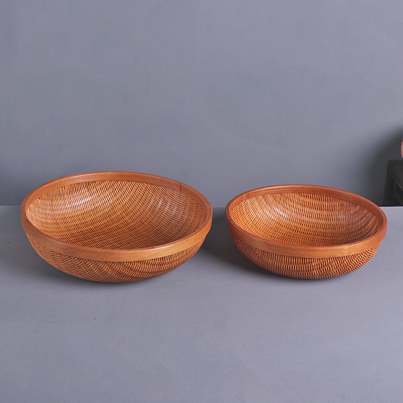 El tejido de bambú recoge cestas, platos de frutas, bocadillos de frutas, cestas de bambú finas, cestas de bambú, platos de frutas, cestas de bambú y cestas de frutas. image 4