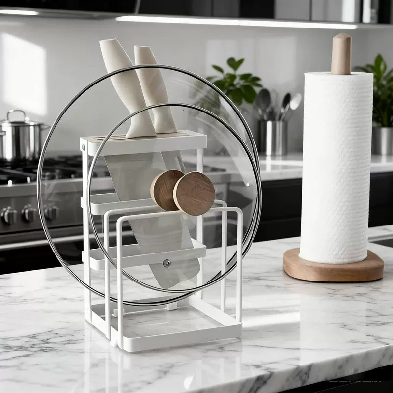 TUME希音TK亚马逊跨境厨房用品砧板架多功能刀座刀具菜板架收纳架