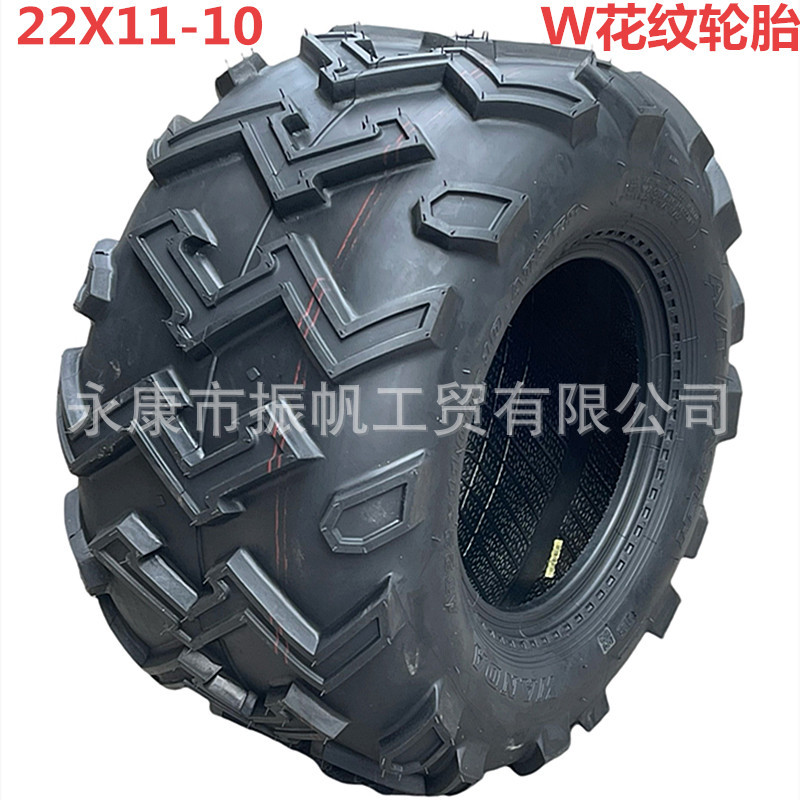 ATV 4 ruedas de playa 10 pulgadas neumáticos vacíos off-road 22X11-10 neumáticos de go-kart gruesos W6 capas